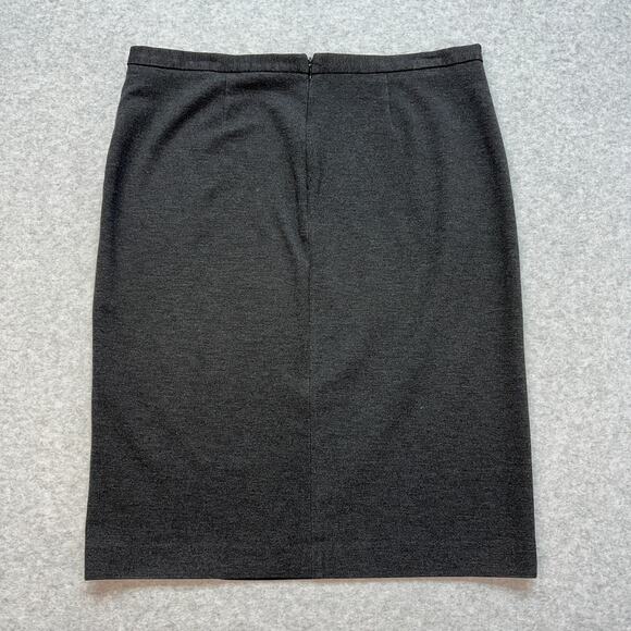 Simply Vera Vera Wang Straight & Pencil Skirt Womens L Gray Knee Length Back Zip - Picture 2 of 6